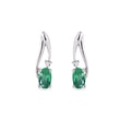 EMERALD EARRINGS IN WHITE GOLD - EMERALD EARRINGS - EARRINGS