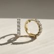MINIMALIST EARRINGS WITH DIAMONDS IN YELLOW GOLD - DIAMOND EARRINGS - EARRINGS