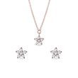 SCHMUCKSET AUS ROSÉGOLD MIT DIAMANTBLUMEN - SCHMUCK SETS DIAMANT - SCHMUCK