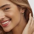 MODERN GOLD HOOP EARRINGS - YELLOW GOLD EARRINGS - EARRINGS