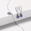 PADLOCKS EARRINGS MADE OF WHITE GOLD WITH TANZANITE - TANZANITE EARRINGS - EARRINGS