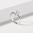 EMERALD CUT DIAMOND RING IN 14K WHITE GOLD - DIAMOND ENGAGEMENT RINGS - ENGAGEMENT RINGS