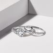 ENGAGEMENT DIAMOND RING SET IN 14K WHITE GOLD - ENGAGEMENT AND WEDDING MATCHING SETS - ENGAGEMENT RINGS