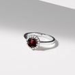 GRANAT RING IN WEISSGOLD - RINGE GRANAT - RINGE