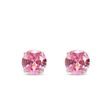 PINK SAPPHIRE STUD EARRINGS IN WHITE GOLD - SAPPHIRE EARRINGS - EARRINGS