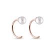 MINIMALIST ROSE GOLD PEARL EARRINGS - PEARL EARRINGS - PEARL JEWELLERY