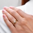 UNIQUE GOLD RING WITH A DIAMOND - SOLITAIRE ENGAGEMENT RINGS - ENGAGEMENT RINGS