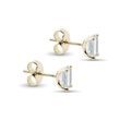 LAB GROWN DIAMOND GOLD STUD EARRINGS WITH CHAINS - DIAMOND EARRINGS - EARRINGS