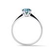 HALF-CARAT BLUE DIAMOND RING IN WHITE GOLD - FANCY DIAMOND ENGAGEMENT RINGS - ENGAGEMENT RINGS