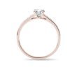 ZÁSNUBNÍ PRSTEN Z RŮŽOVÉHO 14K ZLATA S 0,5CT BRILIANTEM - DIAMANTOVÉ ZÁSNUBNÍ PRSTENY - ZÁSNUBNÍ PRSTENY