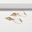 HOOP EARRINGS WITH LEAVES IN GOLD - SEASONS COLLECTION - KLENOTA COLLECTIONS