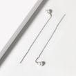 LONGUES BOUCLES D'OREILLES PENDANTES EN OR BLANC ET PERLES - BOUCLES D'OREILLES EN PERLES - PERLES