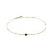 BRACELET EN OR JAUNE AVEC SON DIAMANT NOIR - BRACELETS AVEC DIAMANTS - BRACELETS