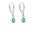 MODERN WHITE GOLD EARRINGS WITH EMERALDS AND DIAMONDS - EMERALD EARRINGS - EARRINGS