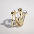 YELLOW GOLD BALL RING - YELLOW GOLD RINGS - RINGS