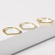 GOLD FLAT TOP PINKIE RING - YELLOW GOLD RINGS - RINGS