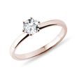 BAGUE DE FIANÇAILLES EN OR ROSE AVEC DIAMANT 0.5 CT - TAILLE BRILLANT - BAGUES DE FIANÇAILLES