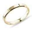 HERRENRING MIT GRAVUR AUS GLÄNZENDEM GELBGOLD - TRAURINGE FÜR HERREN - TRAURINGE