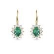 EARRINGS WITH EMERALDS AND DIAMONDS - EMERALD EARRINGS{% if category.pathNames[0] != product.category.name %} - {% endif %}