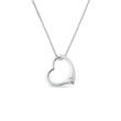 HEART SHAPED NECKLACE IN WHITE GOLD - DIAMOND NECKLACES - NECKLACES