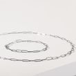 ŘETÍZEK TYPU PAPERCLIP Z BÍLÉHO ZLATA V DÉLCE 42 CM - ZLATÉ ŘETÍZKY - NÁHRDELNÍKY