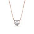 DIAMOND HEART NECKLACE IN ROSE GOLD - DIAMOND NECKLACES - NECKLACES