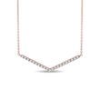 COLLIER V EN OR ROSE ET DIAMANTS - COLLIERS AVEC DIAMANTS - COLLIERS