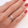 WHITE GOLD RING WITH THREE BRILLIANTS - DIAMOND ENGAGEMENT RINGS - ENGAGEMENT RINGS