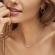 DIAMOND V-SHAPED NECKLACE IN WHITE GOLD - DIAMOND NECKLACES - NECKLACES