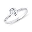 BEZEL DIAMOND ENGAGEMENT RING IN WHITE GOLD - DIAMOND ENGAGEMENT RINGS - ENGAGEMENT RINGS