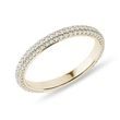 YELLOW GOLD THREE ROW CHANNEL SET DIAMOND RING - WOMEN'S WEDDING RINGS - WEDDING RINGS