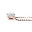 LAB GROWN PRINCESS DIAMOND NECKLACE IN ROSE GOLD - DIAMOND NECKLACES - NECKLACES