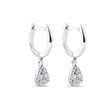 BOUCLES D'OREILLES EN OR BLANC AVEC DIAMANTS TAILLE TRILLION - BOUCLES D'OREILLES EN DIAMANT - BOUCLES D'OREILLES