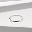 CLASSIC WHITE GOLD RING WITH DIAMOND - SOLITAIRE ENGAGEMENT RINGS - ENGAGEMENT RINGS