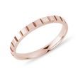 MODERNÍ DÁMSKÝ PRSTEN V LESKU V RŮŽOVÉM ZLATĚ - PRSTENY Z RŮŽOVÉHO ZLATA - PRSTENY