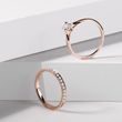 HALF-ETERNITY WEDDING RING IN ROSE GOLD - WOMEN'S WEDDING RINGS - WEDDING RINGS