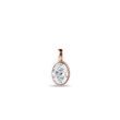 ANHÄNGER MIT 0,69 CT OVALEM LABORDIAMANT IN ROSÉGOLD - MAGNETISCHE HALSKETTEN - KETTEN