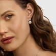 BOUCLES D'OREILLES AVEC PERLES ET DIAMANTS EN OR BLANC - BOUCLES D'OREILLES EN PERLES - PERLES