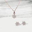 PENDENTIF FLEUR EN OR ROSE ET DIAMANT - COLLIERS AVEC DIAMANTS - COLLIERS