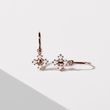 DIAMOND SNOWFLAKE GIRLS' EARRINGS IN ROSE GOLD - CHILDREN'S EARRINGS - EARRINGS