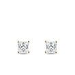 PRINCESS CUT DIAMOND EARRINGS IN GOLD - DIAMOND STUD EARRINGS - EARRINGS