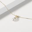 FRESHWATER PEARL AND DIAMOND PENDANT IN YELLOW GOLD - PEARL PENDANTS - PEARL JEWELLERY