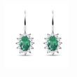 BOUCLES D'OREILLES AVEC DIAMANTS ET ÉMERAUDES - BOUCLES D'OREILLES EN ÉMERAUDE - BOUCLES D'OREILLES