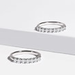 WHITE GOLD RING STUDDED WITH WHITE DIAMONDS - WOMEN'S WEDDING RINGS - 