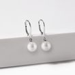 BOUCLES D'OREILLES EN OR BLANC 14K AVEC PERLES - BOUCLES D'OREILLES EN PERLES - PERLES