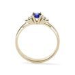 SAPPHIRE AND DIAMOND RING IN 14K YELLOW GOLD - SAPPHIRE ENGAGEMENT RINGS - ENGAGEMENT RINGS
