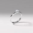 CLASSIC 14K WHITE GOLD DIAMOND ENGAGEMENT RING - BRILLIANT CUT DIAMOND ENGAGEMENT RINGS - ENGAGEMENT RINGS