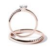 ENGAGEMENT SET WITH BRILLIANTS IN ROSE GOLD - ENGAGEMENT AND WEDDING MATCHING SETS - ENGAGEMENT RINGS