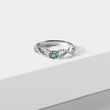 WHITE GOLD RING WITH BLUE DIAMOND - FANCY DIAMOND ENGAGEMENT RINGS - ENGAGEMENT RINGS