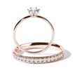 SET OF ENGAGEMENT AND WEDDING RING IN ROSE GOLD - ENGAGEMENT AND WEDDING MATCHING SETS - ENGAGEMENT RINGS